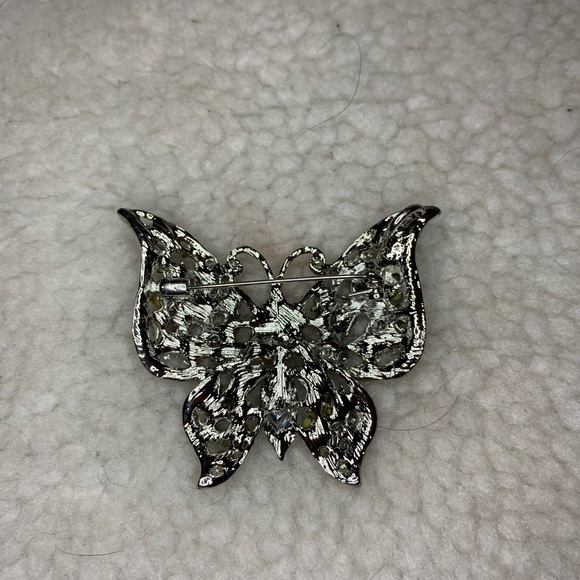 Colorful Rhinestone Butterfly Brooch - Picture 2 of 2